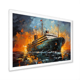 Boat Titanic Collage Interwoven I - Boat Canvas Wall Art
