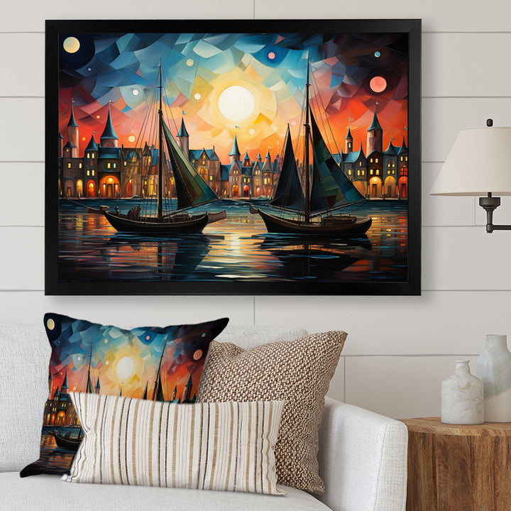 Boat Whimsical Sailings I - Boat Canvas Wall Art
