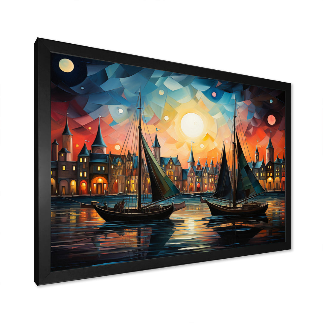 Boat Whimsical Sailings I - Boat Canvas Wall Art