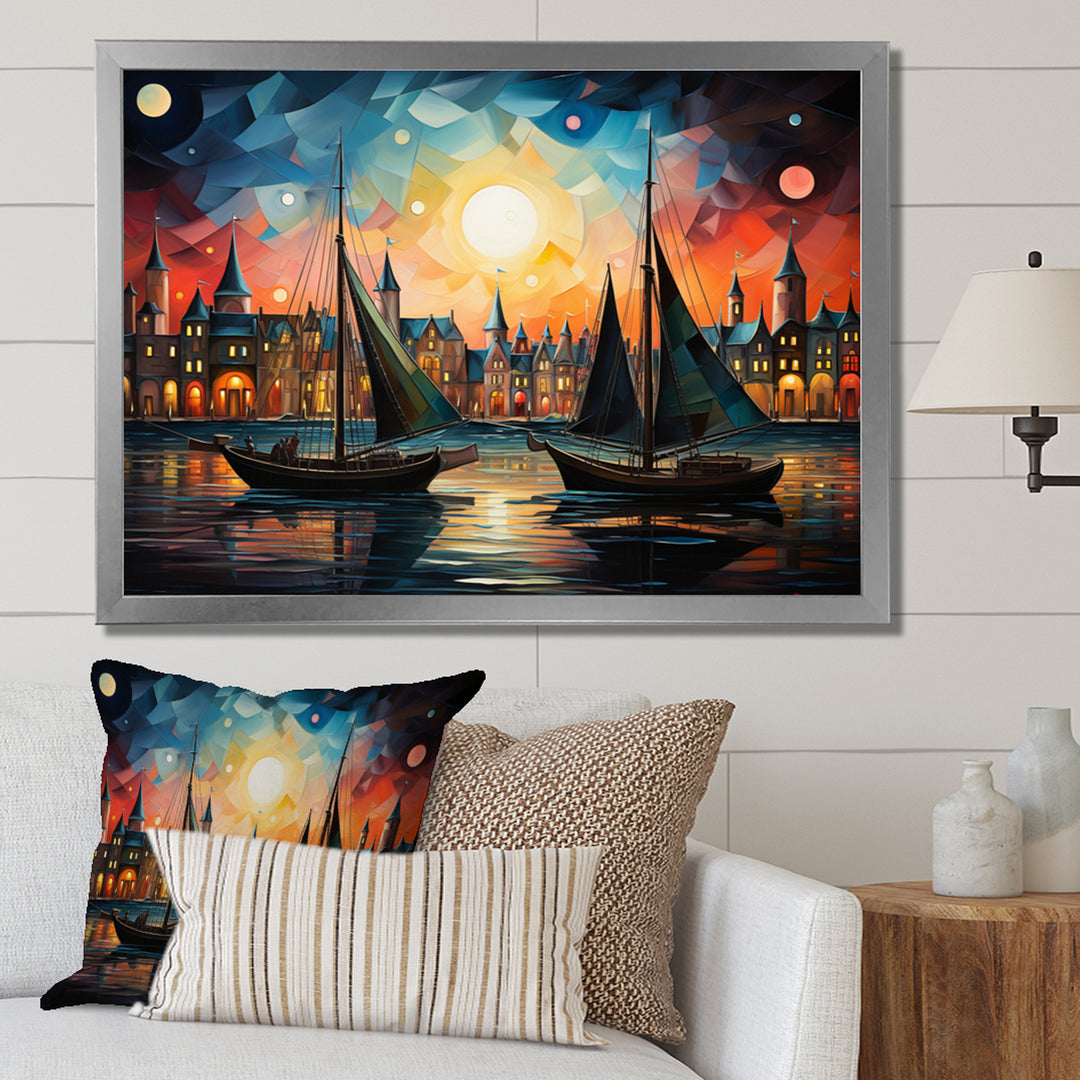 Boat Whimsical Sailings I - Boat Canvas Wall Art