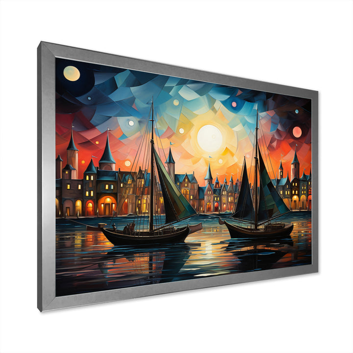 Boat Whimsical Sailings I - Boat Canvas Wall Art