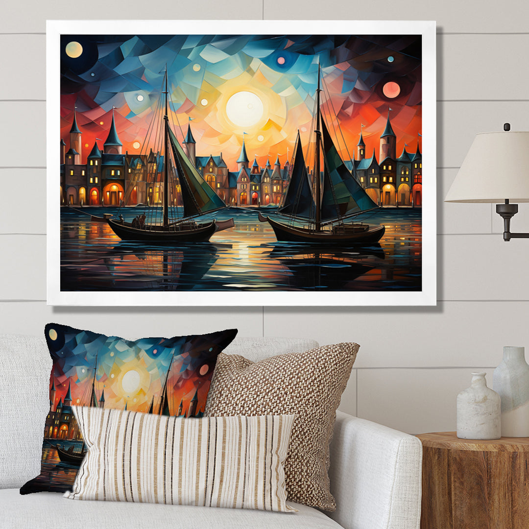 Boat Whimsical Sailings I - Boat Canvas Wall Art