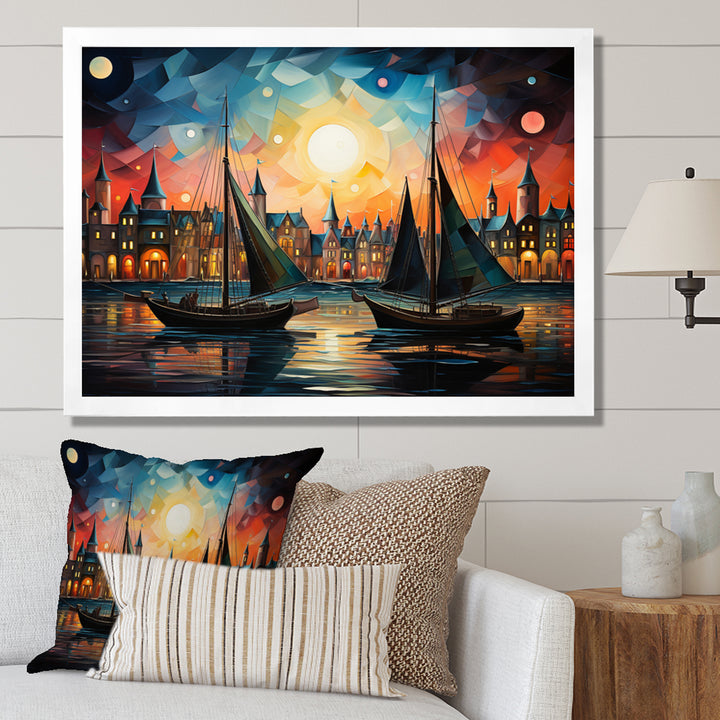 Boat Whimsical Sailings I - Boat Canvas Wall Art