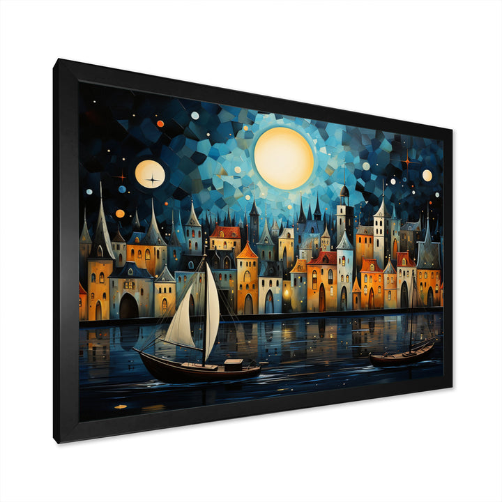 Boat Whimsical Waterways I - Boat Canvas Wall Art