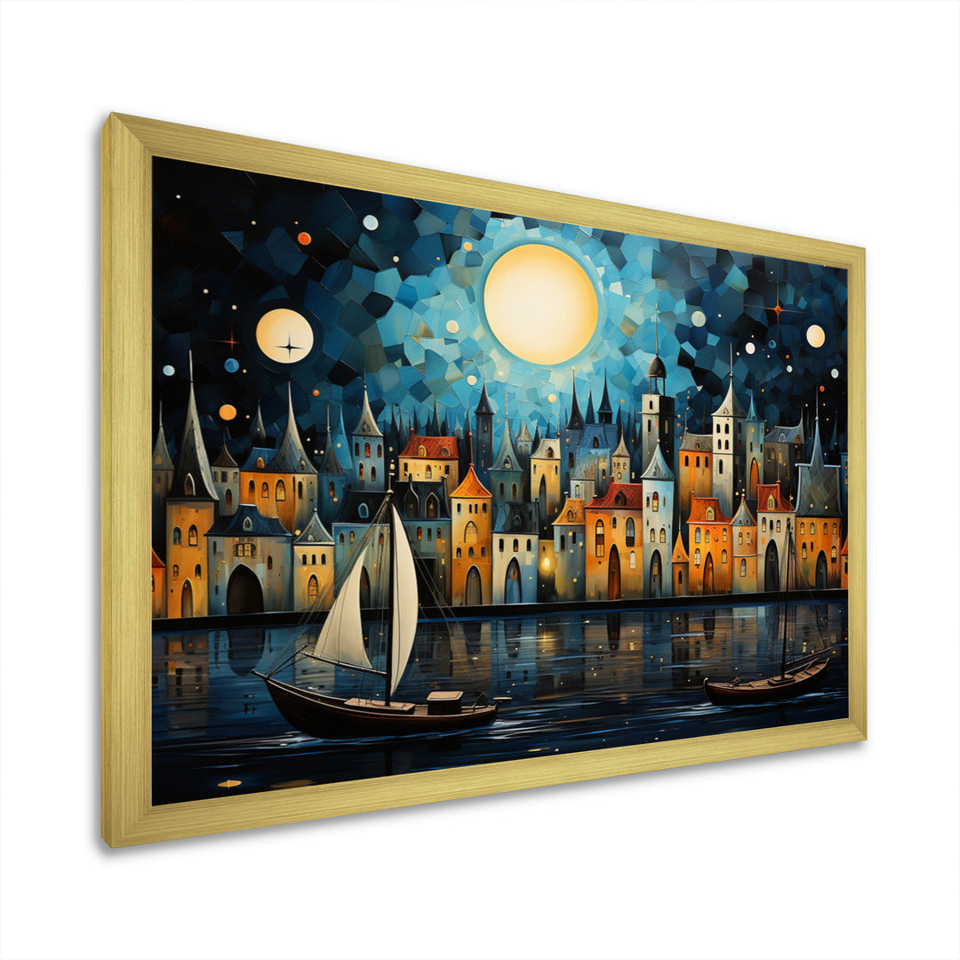 Boat Whimsical Waterways I - Boat Canvas Wall Art