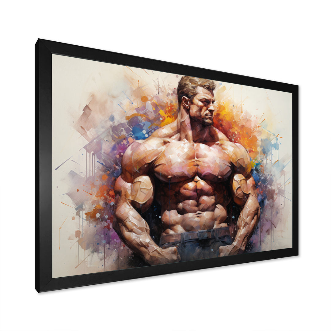 Bodybuilding Muscle Symphony I - Aerobic &amp; Bodybuilding Canvas Wall Art