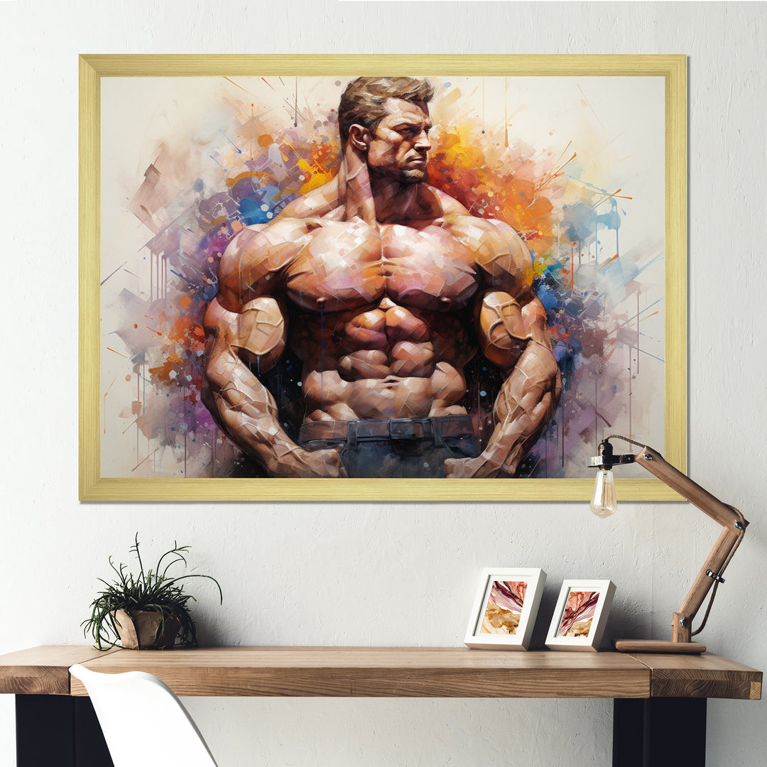 Bodybuilding Muscle Symphony I - Aerobic &amp; Bodybuilding Canvas Wall Art