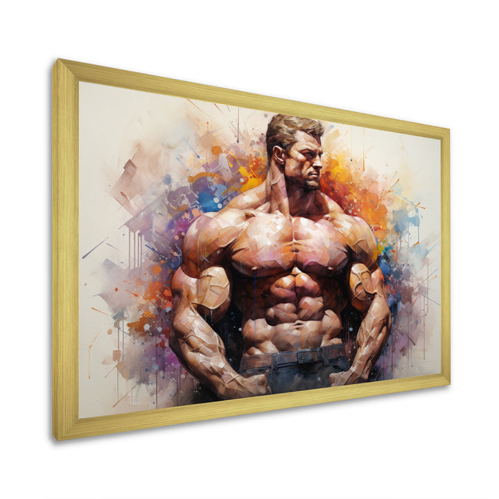 Bodybuilding Muscle Symphony I - Aerobic &amp; Bodybuilding Canvas Wall Art
