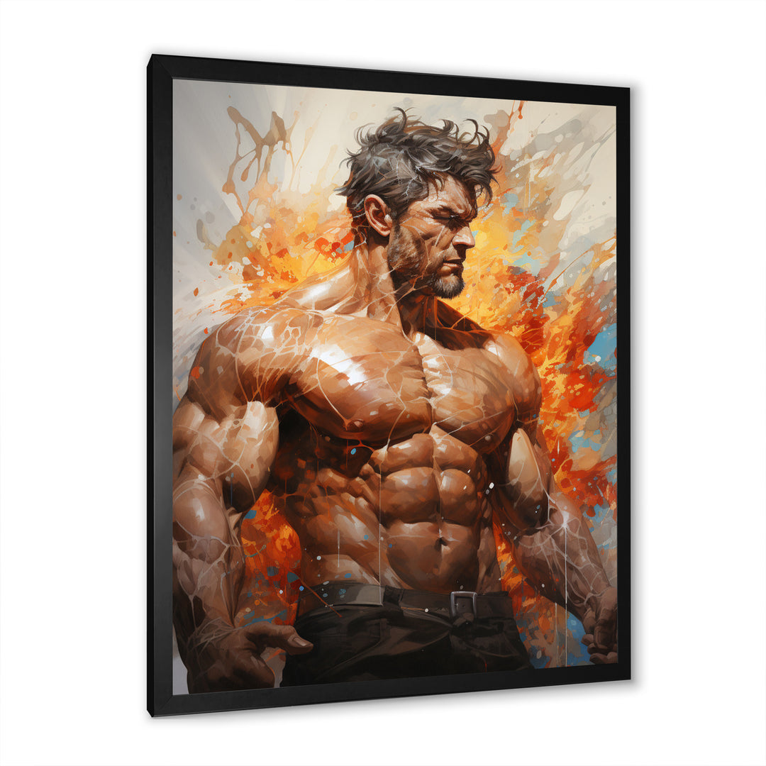 Bodybuilding The Flex - Aerobic &amp; Bodybuilding Canvas Wall Art