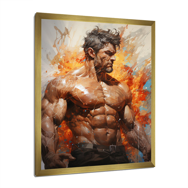 Bodybuilding The Flex - Aerobic &amp; Bodybuilding Canvas Wall Art