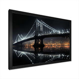 Black Bridge Of Light - Architecture Canvas Wall Art