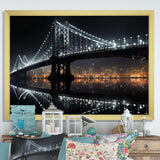 Black Bridge Of Light - Architecture Canvas Wall Art