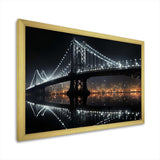 Black Bridge Of Light - Architecture Canvas Wall Art