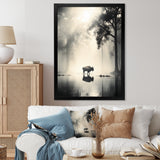 Grey Buffalo Ethereal Grazing - Buffalo Canvas Wall Art