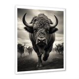 Grey Buffalo Grazing Giants - Buffalo Wall Decor