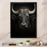 Grey Buffalo Majestic Horns - Buffalo Wall Art Prints