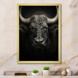Grey Buffalo Majestic Horns - Buffalo Wall Art Prints