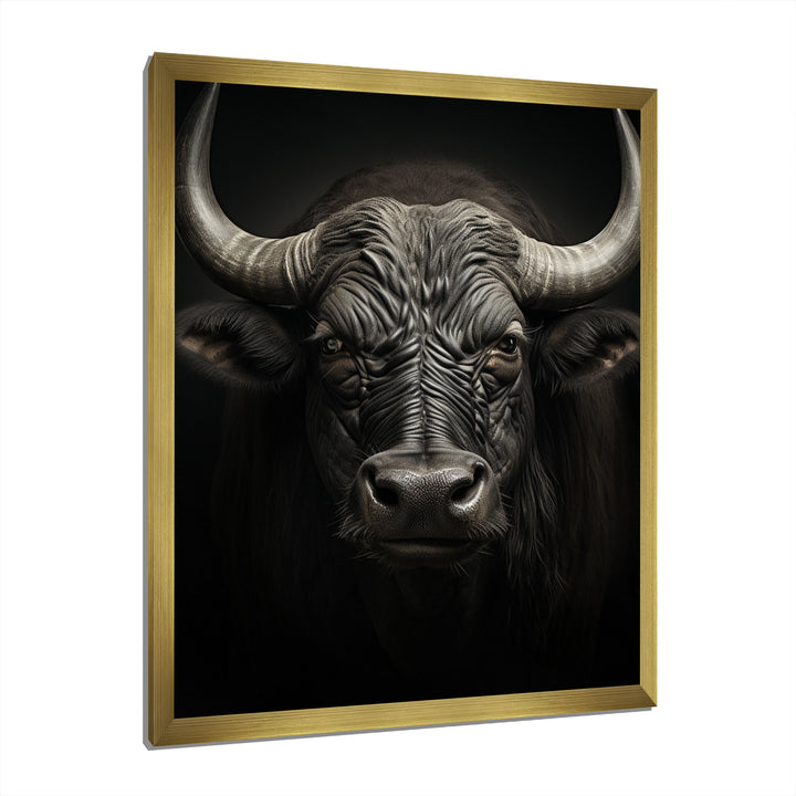 Grey Buffalo Majestic Horns - Buffalo Wall Art Prints