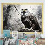 Grey Eagle Shadows Of Serenity - Eagle Framed Canvas Art