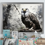 Grey Eagle Shadows Of Serenity - Eagle Framed Canvas Art