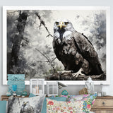 Grey Eagle Shadows Of Serenity - Eagle Framed Canvas Art