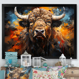 Buffalo Majestic Bison Collage - Brown Bison Wall Art