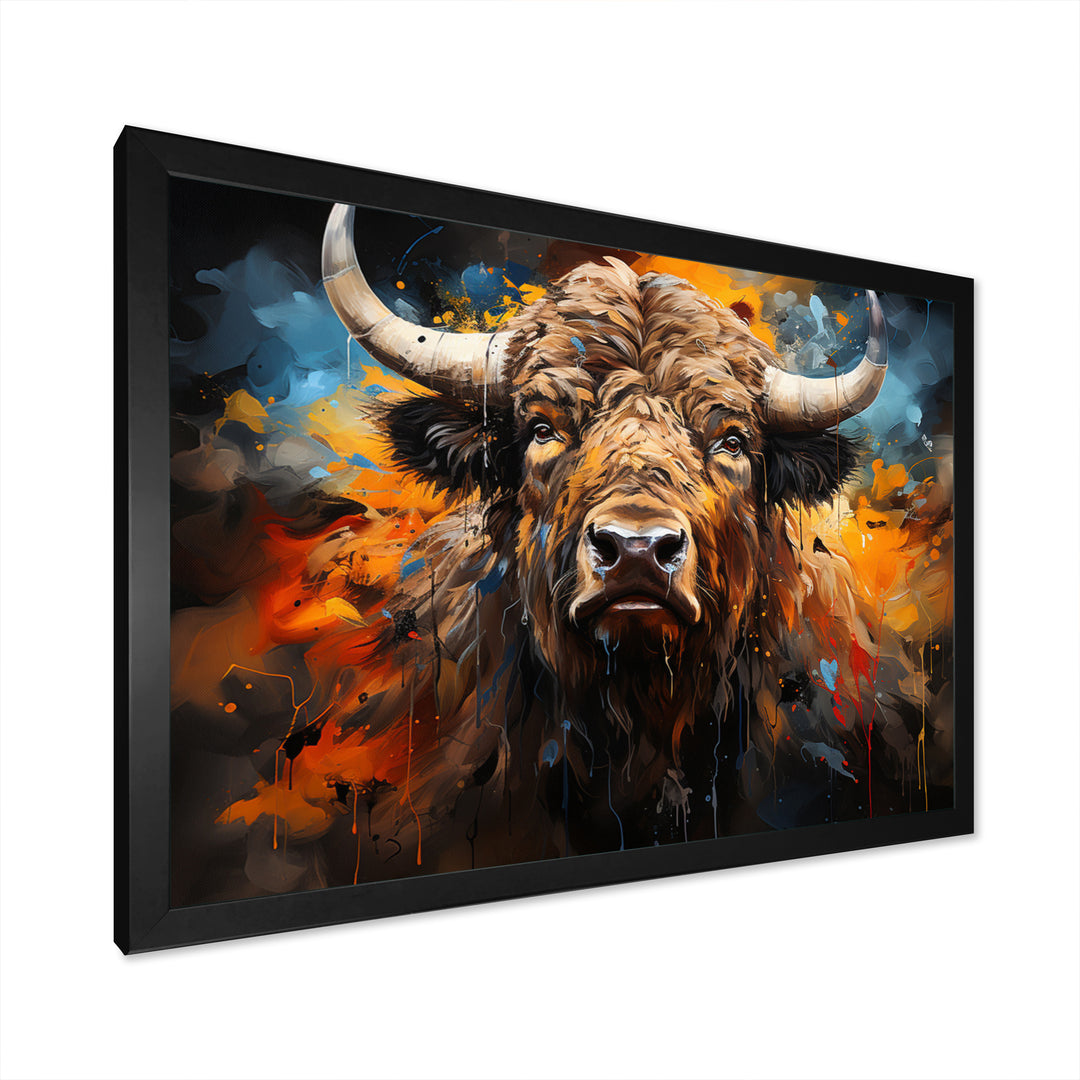 Buffalo Majestic Bison Collage - Brown Bison Wall Art