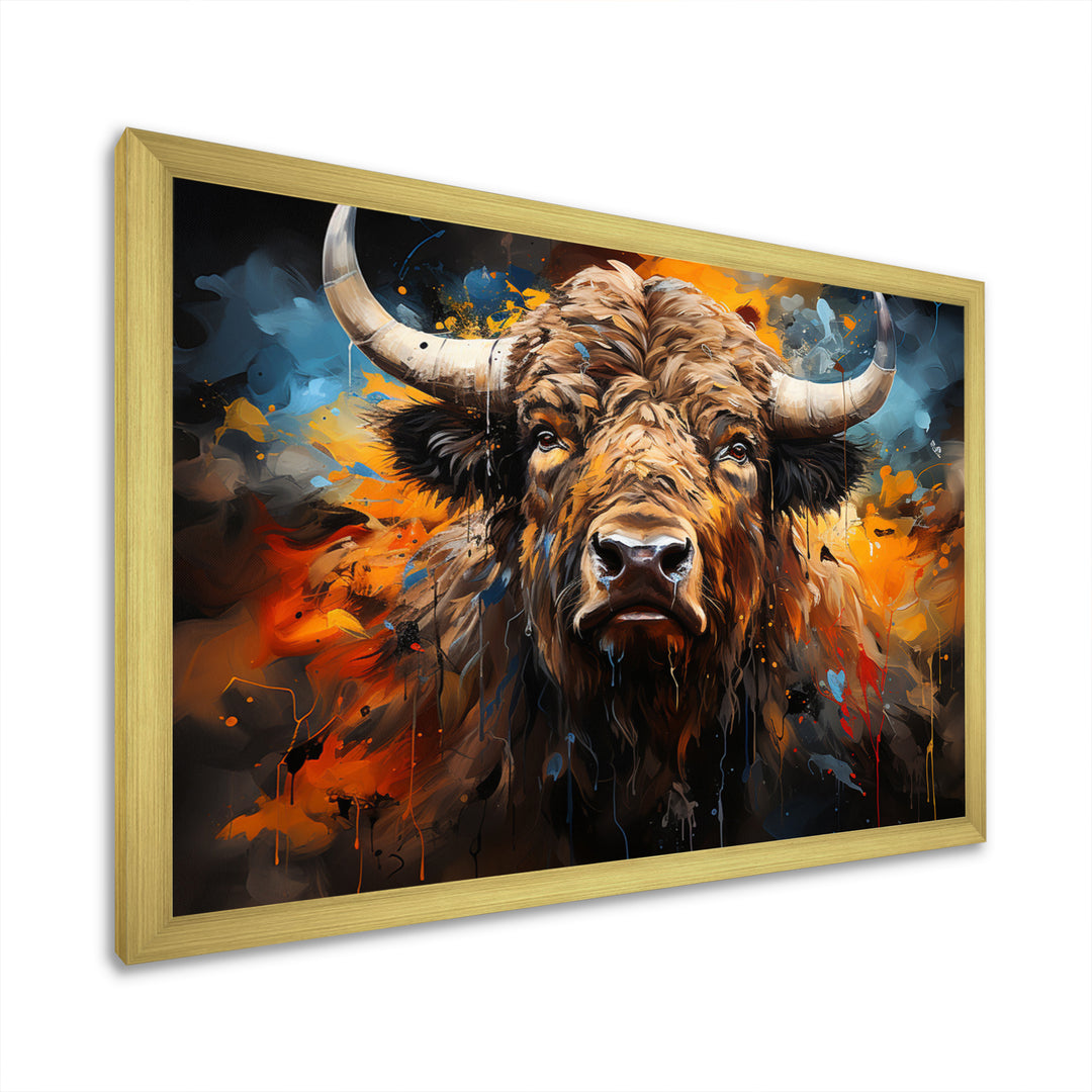 Buffalo Majestic Bison Collage - Brown Bison Wall Art