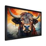 Buffalo Majestic Bison Geometric - Brown Bison Wall Art