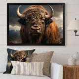 Buffalo Portrait - Animals Canvas Wall Art