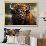 Buffalo Portrait - Animals Canvas Wall Art