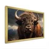 Buffalo Portrait - Animals Canvas Wall Art