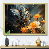 Yellow Black Butterfly Haven - Butterfly Canvas Wall Art