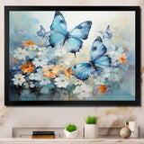 Blue White Butterfly Symphony - Butterfly Wall Decor