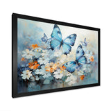 Blue White Butterfly Symphony - Butterfly Wall Decor