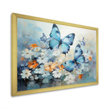 Blue White Butterfly Symphony - Butterfly Wall Decor