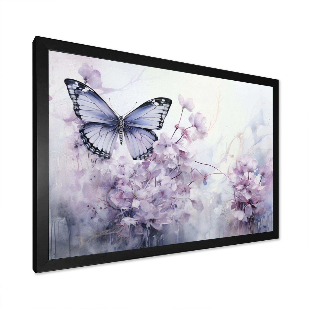 Purple Butterfly Enchanted Flight I - Animals Canvas Wall Art