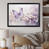 Purple Butterfly Enchanted Flight II - Animals Canvas Wall Art