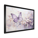 Purple Butterfly Enchanted Flight II - Animals Canvas Wall Art