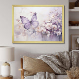 Purple Butterfly Enchanted Flight II - Animals Canvas Wall Art