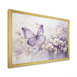 Purple Butterfly Enchanted Flight II - Animals Canvas Wall Art