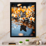 Orange Butterfly Floating Wonder - Butterfly Wall Art Prints