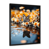 Orange Butterfly Floating Wonder - Butterfly Wall Art Prints