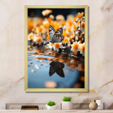 Orange Butterfly Floating Wonder - Butterfly Wall Art Prints