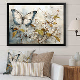 Beige Butterfly Glimpse Of Serendipity - Animals Canvas Wall Art