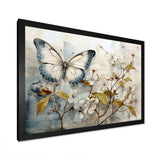 Beige Butterfly Glimpse Of Serendipity - Animals Canvas Wall Art