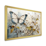 Beige Butterfly Glimpse Of Serendipity - Animals Canvas Wall Art