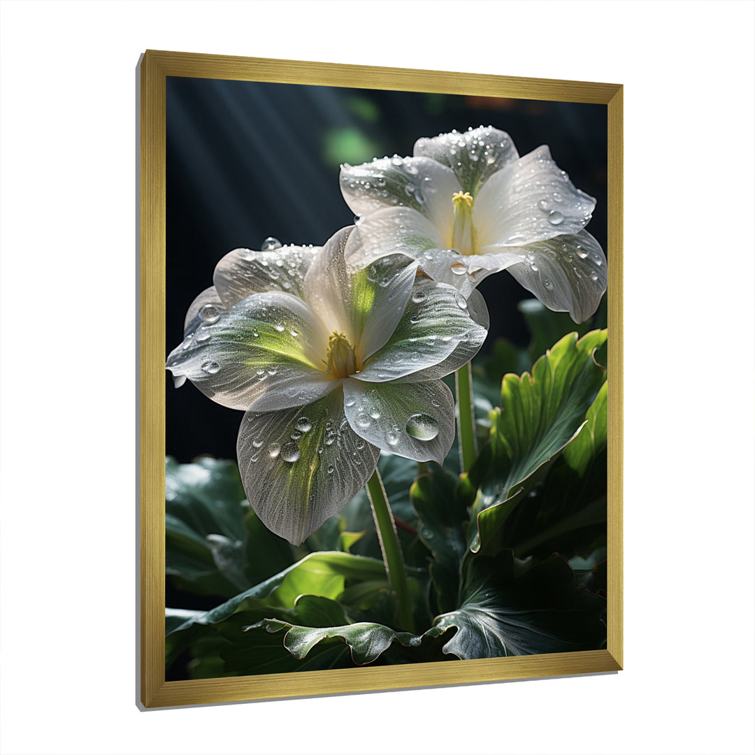 White Green Butterfly Portrait Vibrant - Butterfly Canvas Wall Art