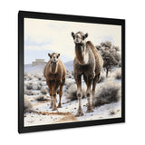 Camel Silent Strength Pointillism - Camel Living Room Wall Art