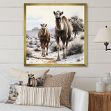Camel Silent Strength Pointillism - Camel Living Room Wall Art